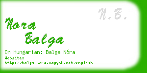 nora balga business card
