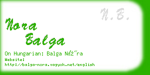 nora balga business card